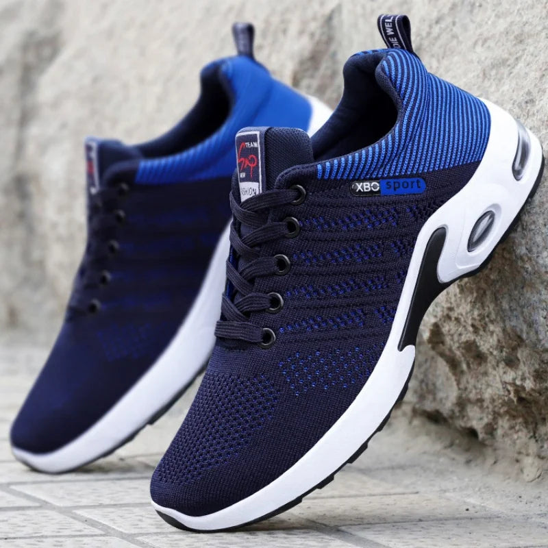 Zapatos de hombre primavera nueva tendencia zapatos de hombre transpirables con cordones zapatillas de correr versión coreana de zapatos ligeros casuales para caminar hombre