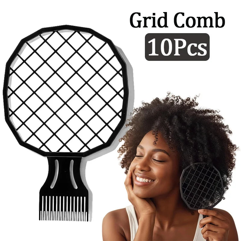 Peine Afro Twist para Rastas y Rizos - Herramienta de Peinado de Doble Punta