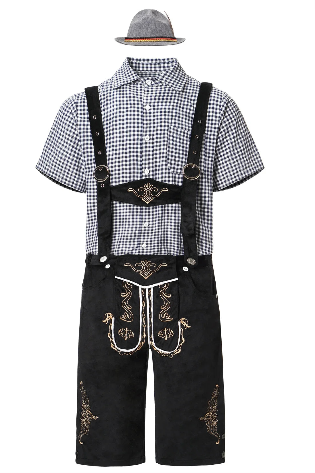 Male Lederhosen Oktoberfest Costumes Bavarian German Beer Festival Cosplay Carnival Halloween Party Outfit For Adult Men