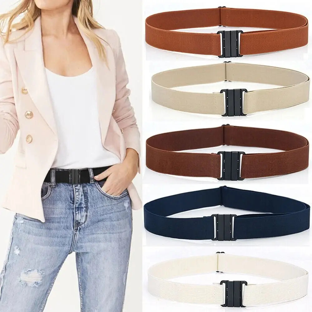 Adjustable Elastic Belts Retro Stretch Canvas Belts Waistband Vintage Stretch Waist Band Unisex