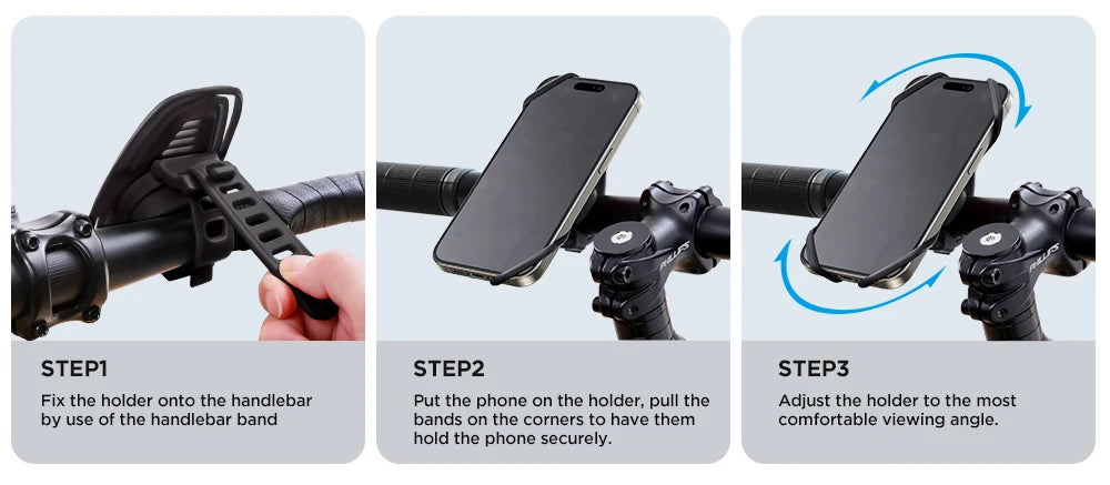 Soporte para teléfono Joyroom para bicicleta, soporte para teléfono de motocicleta, compatible con teléfonos grandes de 7.2'', soporte para teléfono ultraestable para bicicleta