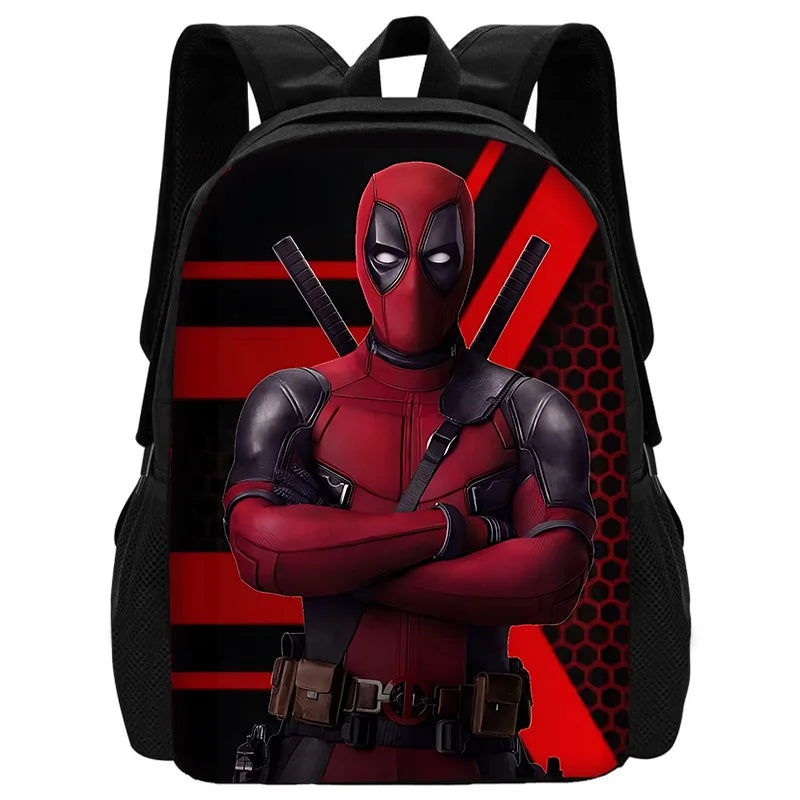Deadpool Child School Backpack With Shoulder Bag Pencil Bags School Bags for Boys Girls Best Gift