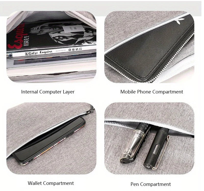 Laptopveske 14 15,6 tommers etui til Macbook M1 M2 Air 13 A2681 M3 Pro 14 16 2024 15,4 HP Dell Lenovo bærbar PC-veske