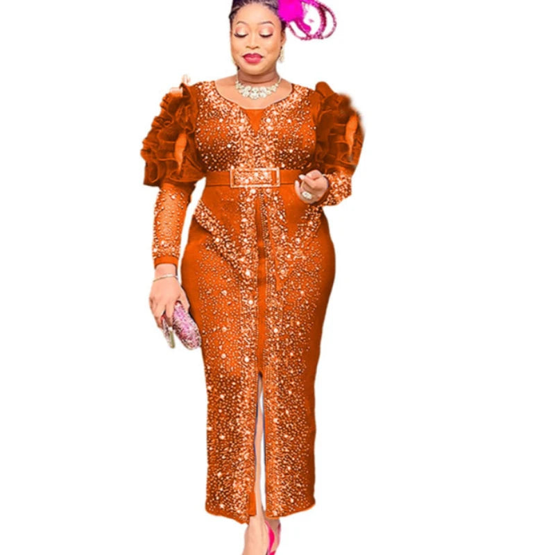 African Dresses for Women Elegant Party Evening Dashiki Abaya Maxi Dress Africa Clothes Ankara Dresses 2025 Bodycon Dress Gowns