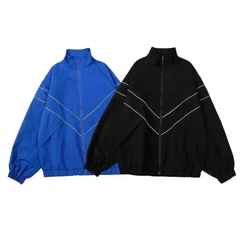 Herrejakker Streetwear Friluftsliv Jakke Herre Høst Ny Trend Vindjakke Par Mote Løs Glidelås Løse Topper
