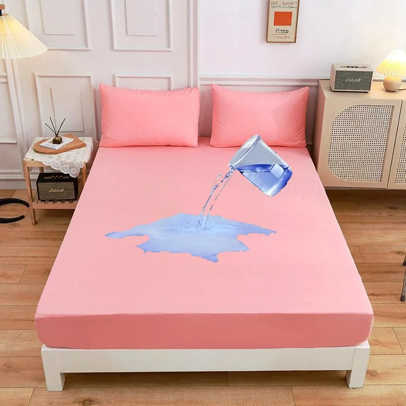 Protège-matelas imperméable Kuup Safe, doux, confortable, respirant, couleur unie, housse de couette ajustée, taies d'oreiller non incluses