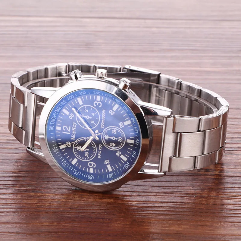 Nuevo reloj de hombre, banda de lujo, reloj redondo, moda, Blu-ray, reloj romano para hombre, relojes para hombre, שעון ספורט, часы мужские наручные