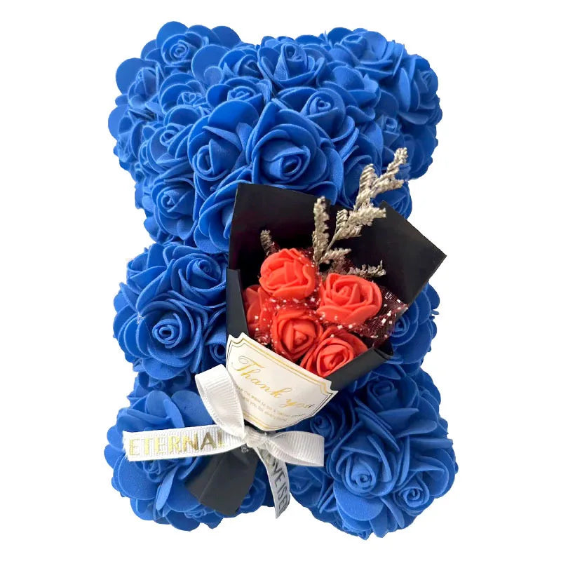 Oso de Rosas con Caja de Regalo