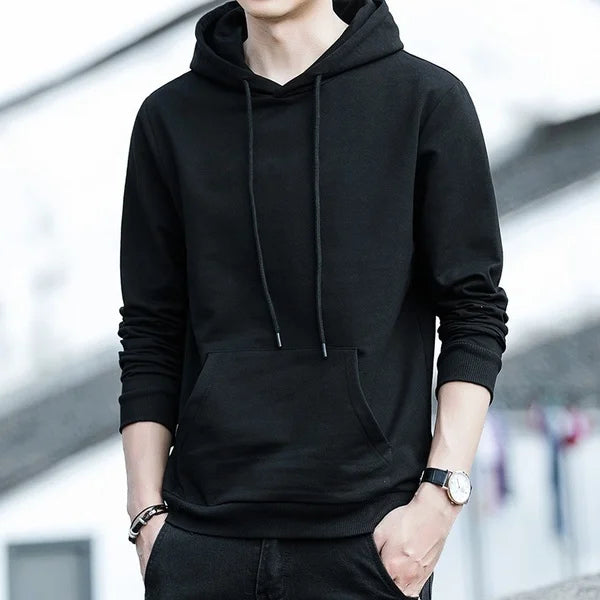 Sudadera con capucha para hombre, ropa de color sólido, negro, gris, rosa, azul, sudadera de lana, Hip Hop, sudadera con capucha, suéter con capucha para hombre, Tops casuales