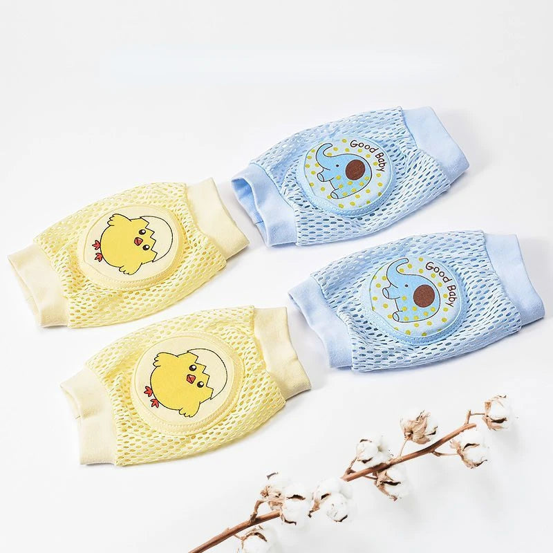 Rodilleras de bebé de 2 piezas, protección anticaída para gatear para niños pequeños, finas de verano, rótula de malla, rodillera protectora, seguridad para bebés