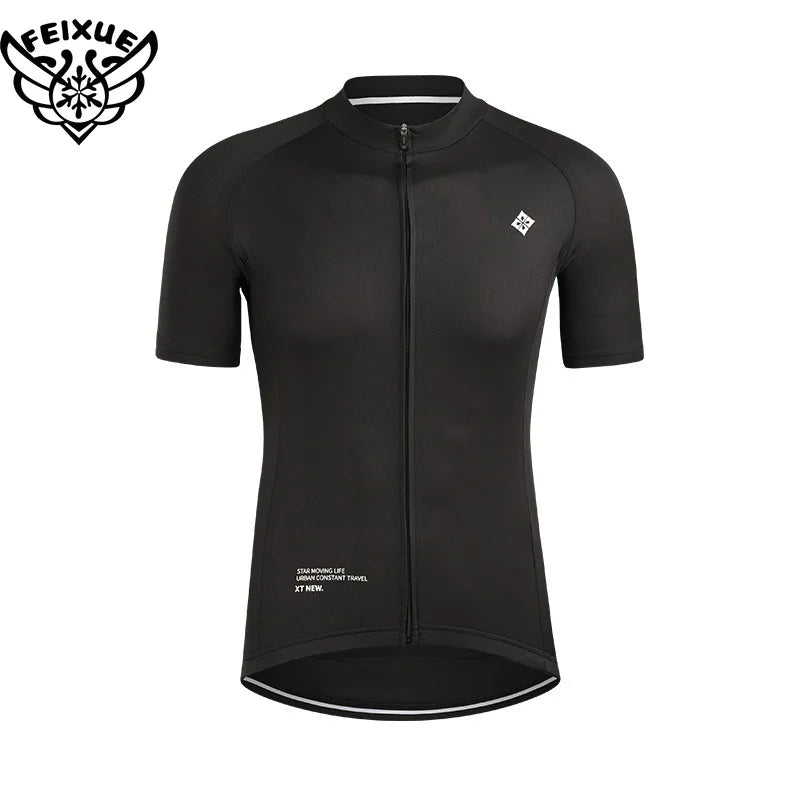Maillot de Ciclismo para Hombre Transpirable Ropa de Bicicleta Sólido con Bolsillos Camiseta Superior de Ciclismo para Hombres Ropa de Ciclismo de Montaña