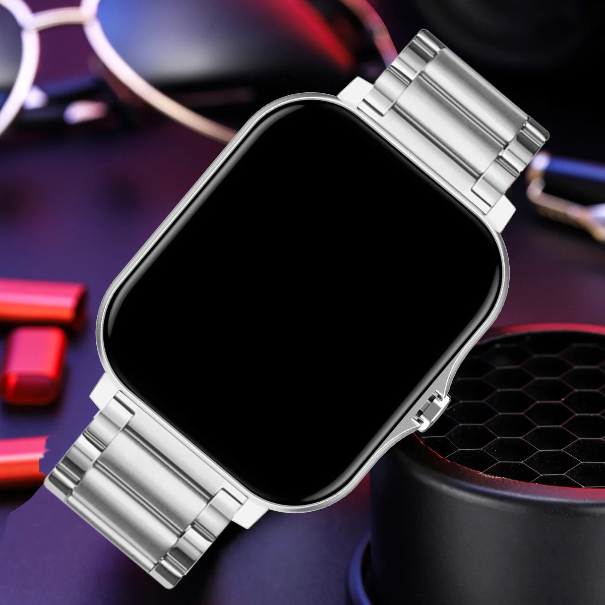 Reloj inteligente impermeable de 1.83'' con respuesta a mensajes, llamadas, monitoreo del sueño, podómetro deportivo y alertas de información para iPhone y Android