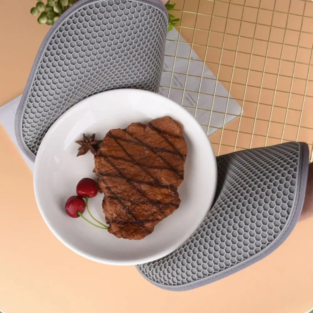 Gants de cuisine anti-brûlure en silicone résistant à la chaleur, gants isolants thermiques, maniques antidérapantes pour micro-ondes