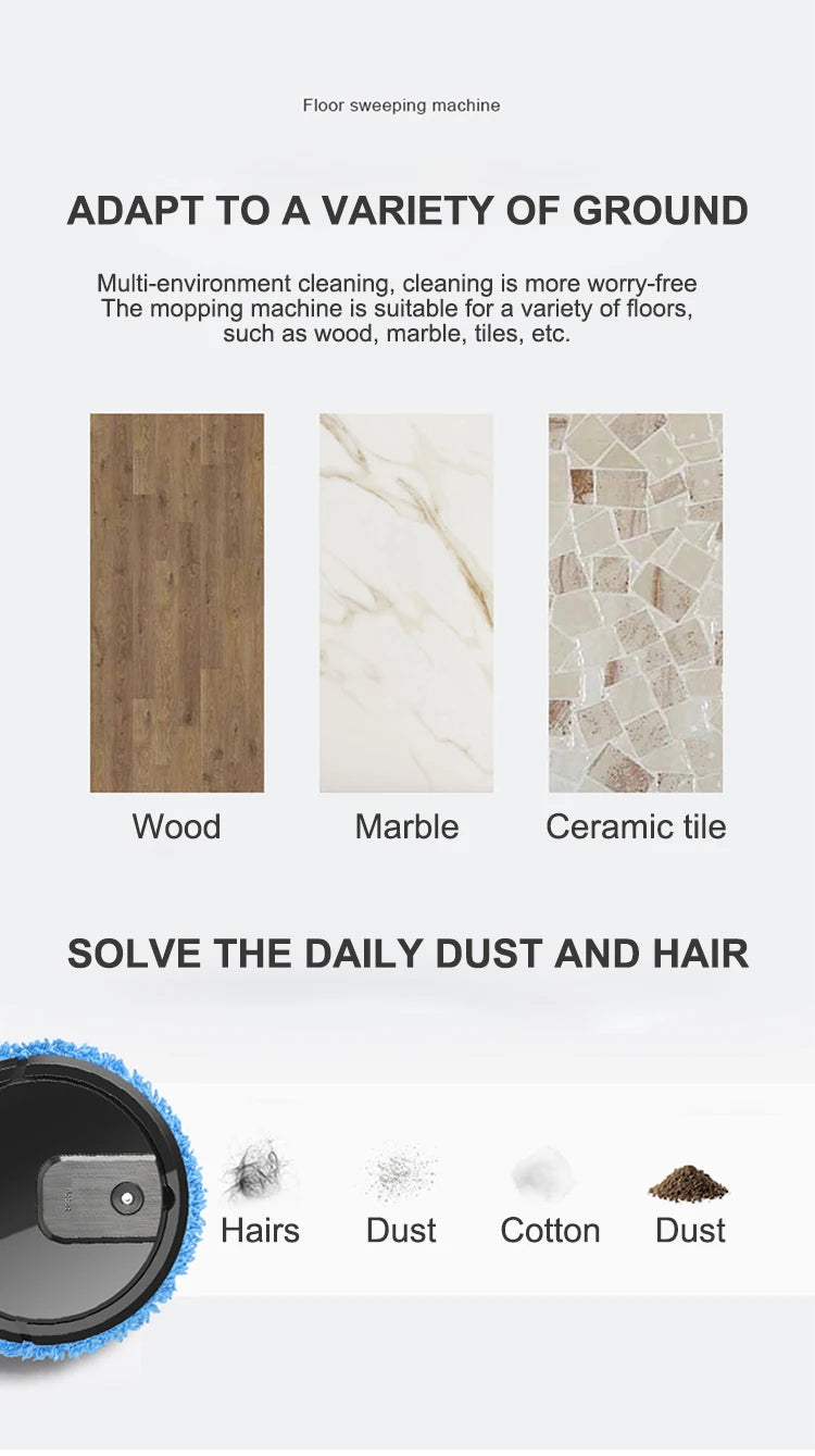 2024 Smart Sweeping and Mop Robot Vacuum Cleaner Dry and Wet Mopping Rechargeable Robot Home Appliance with Humidifying Spray