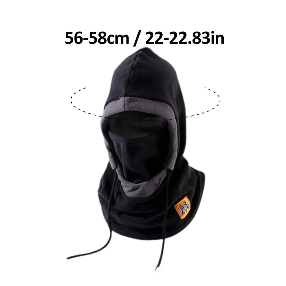 Unisex Winter Hooded Mask Windproof Fleece Face Cover with Neck Protection All-in-One Cold Weather Balaclava for Men Women