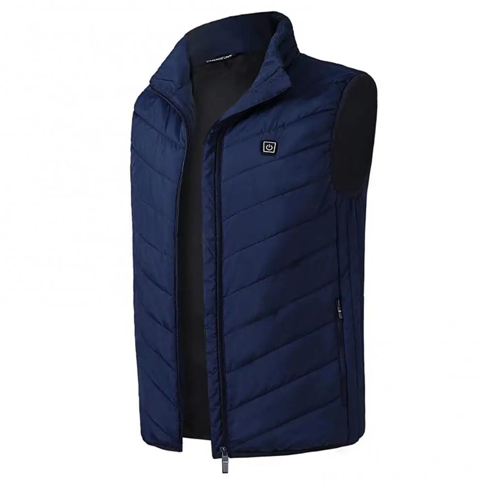 Chaleco Térmico de Invierno para Hombres con USB, Temperatura Constante Segura, Chaleco Calefactable Infrarrojo para Exteriores, Chaleco Térmico de Fibra de Carbono