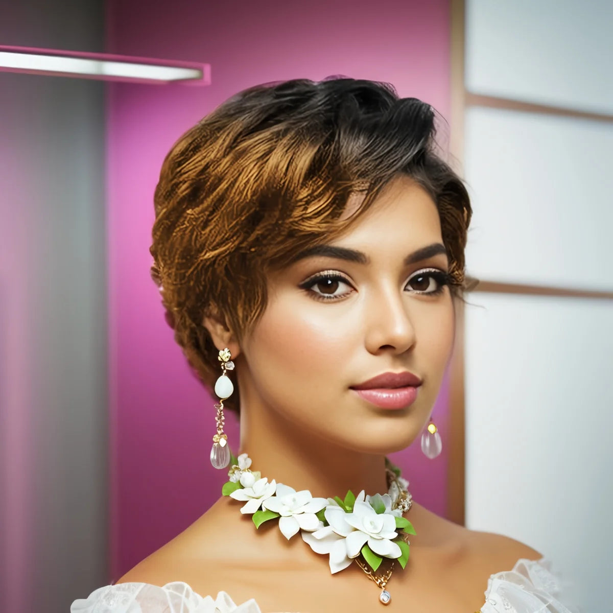 3x4 Lace Front Curly Pixie Cut Wig – Pre-Plucked Human Hair