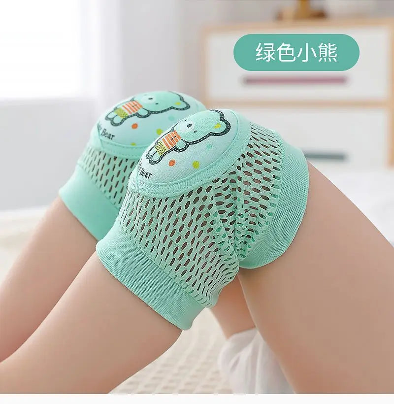 Rodilleras de bebé de 2 piezas, protección anticaída para gatear para niños pequeños, finas de verano, rótula de malla, rodillera protectora, seguridad para bebés