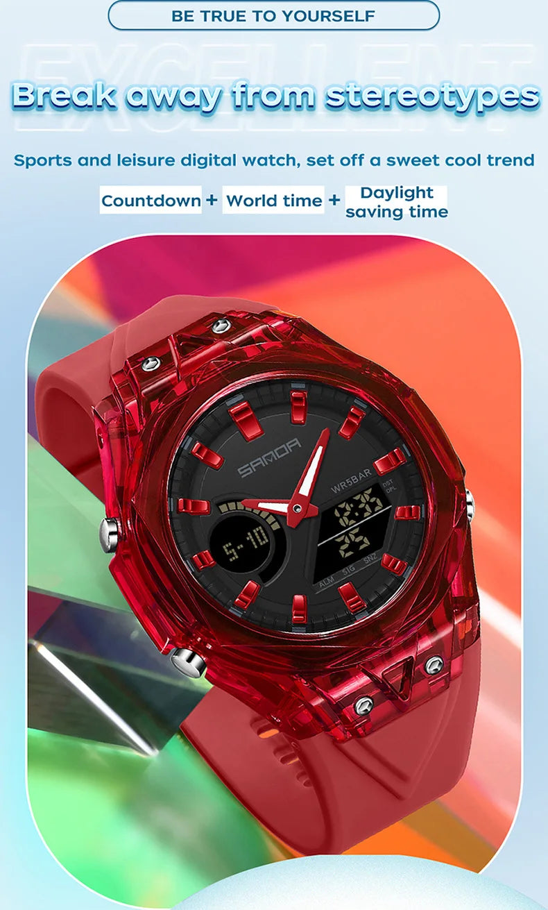 Relojes deportivos digitales para hombre, marca de lujo, relojes de pulsera de cuarzo para hombre, reloj de pulsera multifunción de doble pantalla