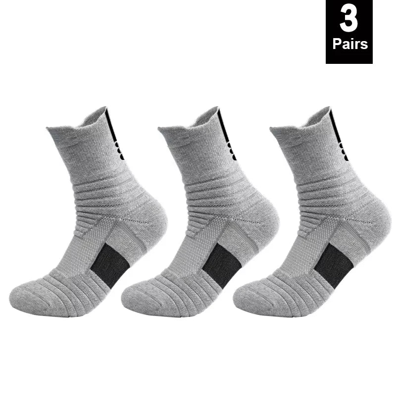 1/3 pares de calcetines de fútbol antideslizantes para hombre, calcetines de algodón de tubo corto largo, calcetines deportivos de baloncesto, calcetines transpirables desodorantes 39-45