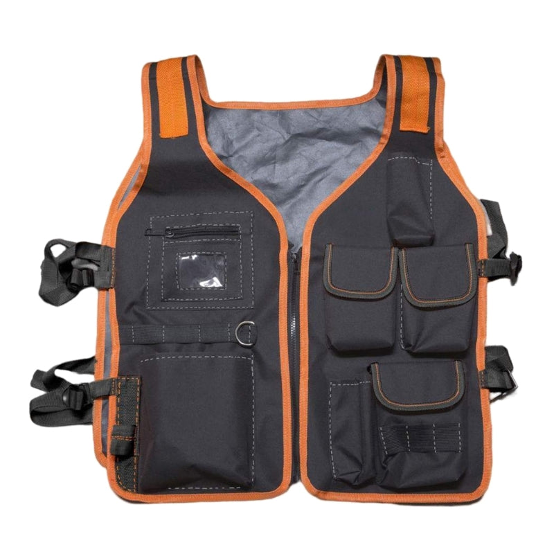 Chaleco de trabajo práctico, chaleco de herramientas, múltiples bolsillos, diseño ergonómico