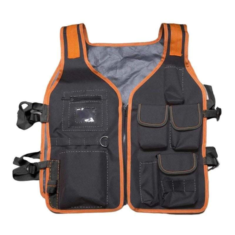 Chaleco de trabajo práctico, chaleco de herramientas, múltiples bolsillos, diseño ergonómico