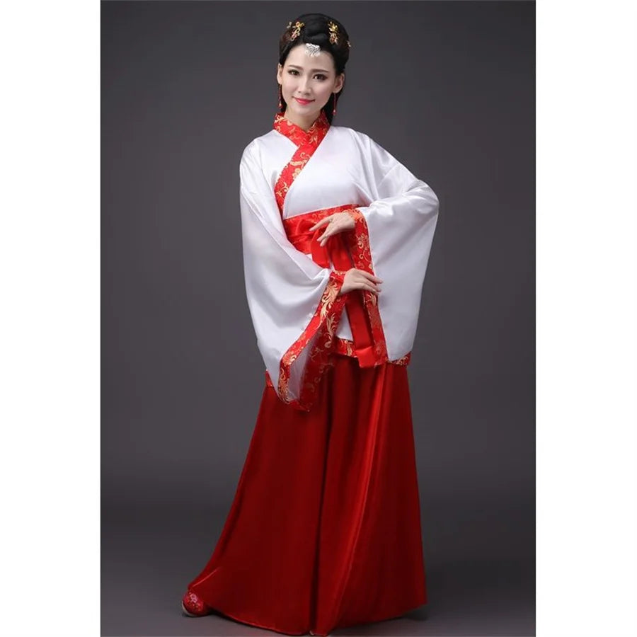 Vestido tradicional rojo Hanfu para mujer – Elegante, majestuoso y perfecto para ocasiones especiales