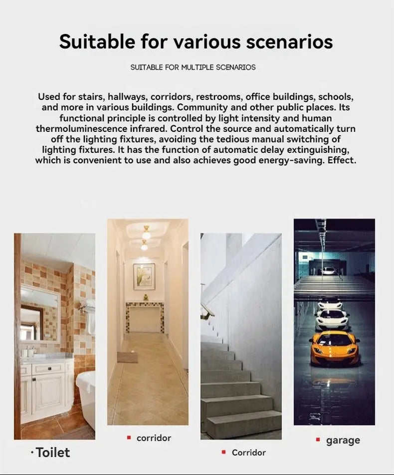 E27 Skruesokkel Lyd Stemmekontroll Forsinkelsesbryter Lyssokkeladapter AC180-240V Belysningstilbehør LED-pæreholder