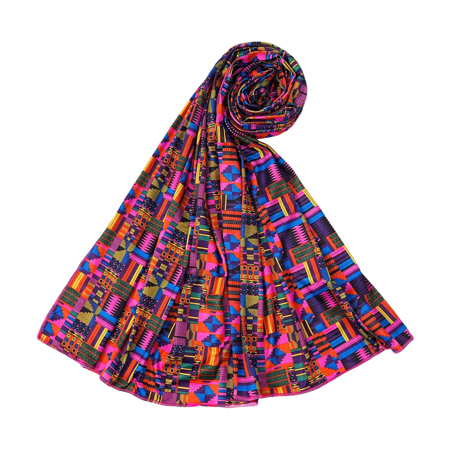 New African Pattern Headscarf Bonnet Muslim Women Turban Hijab Caps Islamic Scarf Turban Bonnet Ladies African Wrap Head Scarves