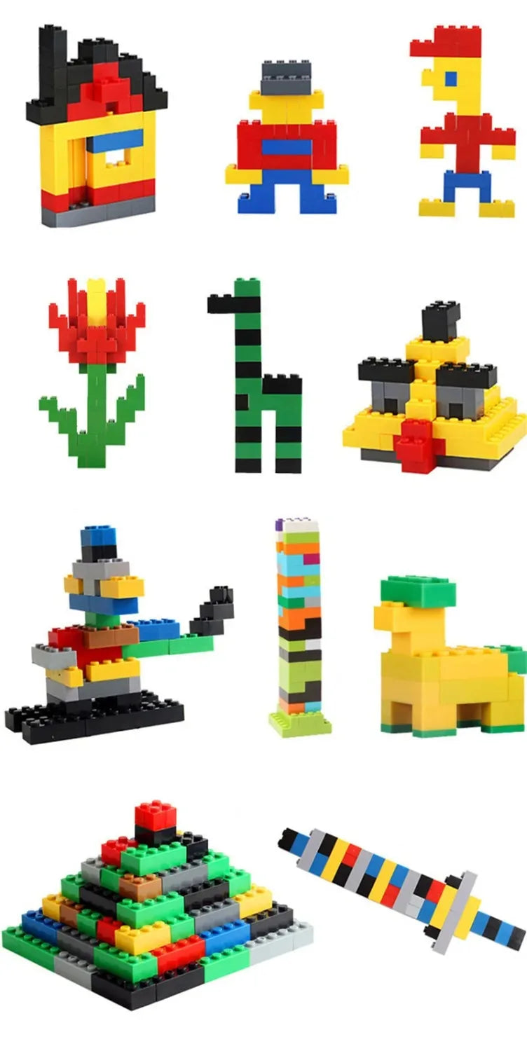 1000 Piezas de bloques de construcción creativos a granel Urban Classic Set, bloques de construcción ensamblados, regalo de cumpleaños, juguetes educativos para niños.