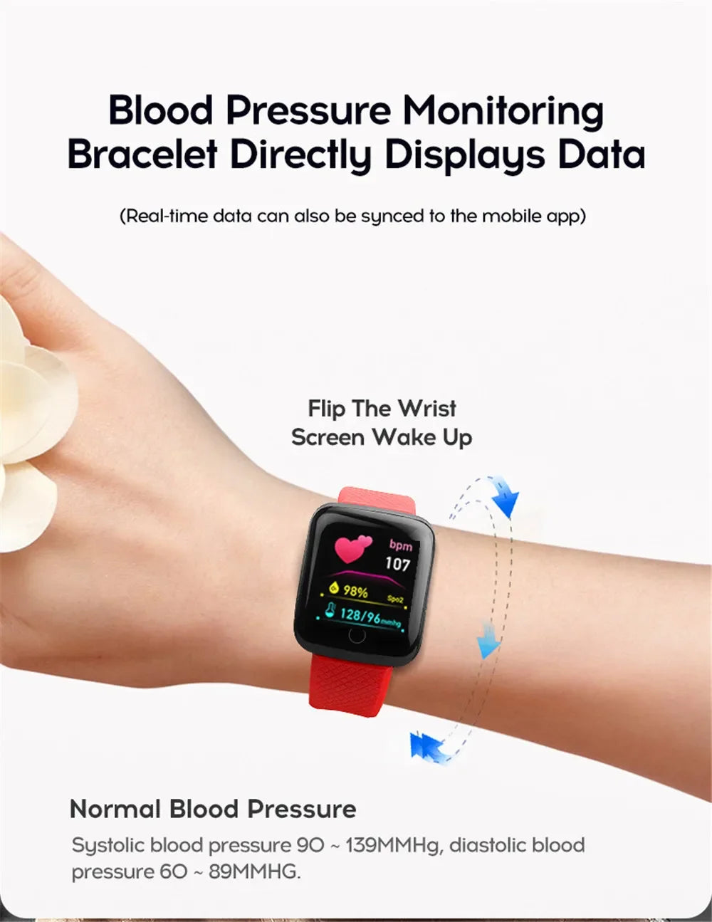 Reloj inteligente multifunción para hombres, mujeres y niños, recordatorio de mensajes, control de música, pasos deportivos, calorías, reloj inteligente D13, despertador 116Plus