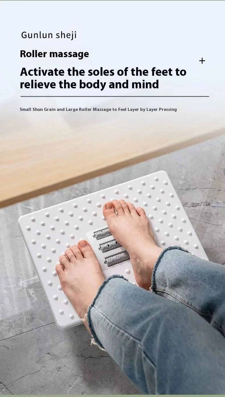 Reposapiés portátil para debajo del escritorio, reposapiés ergonómico con rodillos de masaje para la oficina en casa. Envío rápido.