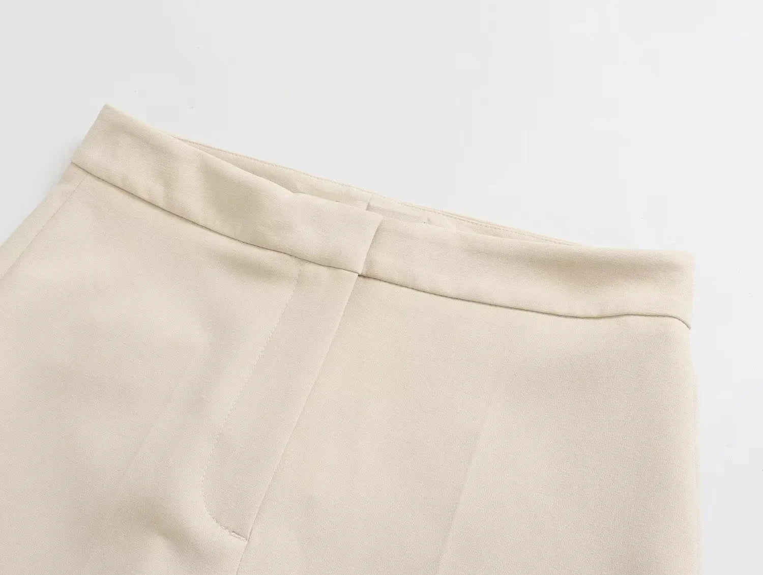 Traje de pantalón elegante sólido para mujer, tops sin tirantes sexy con botones delanteros + conjunto de pantalón con aberturas laterales, moda urbana femenina