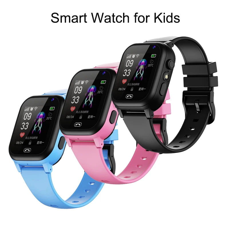 Smartklokke for barn - Posisjon, kamera, video, musikk, spill, alarm, kalkulator