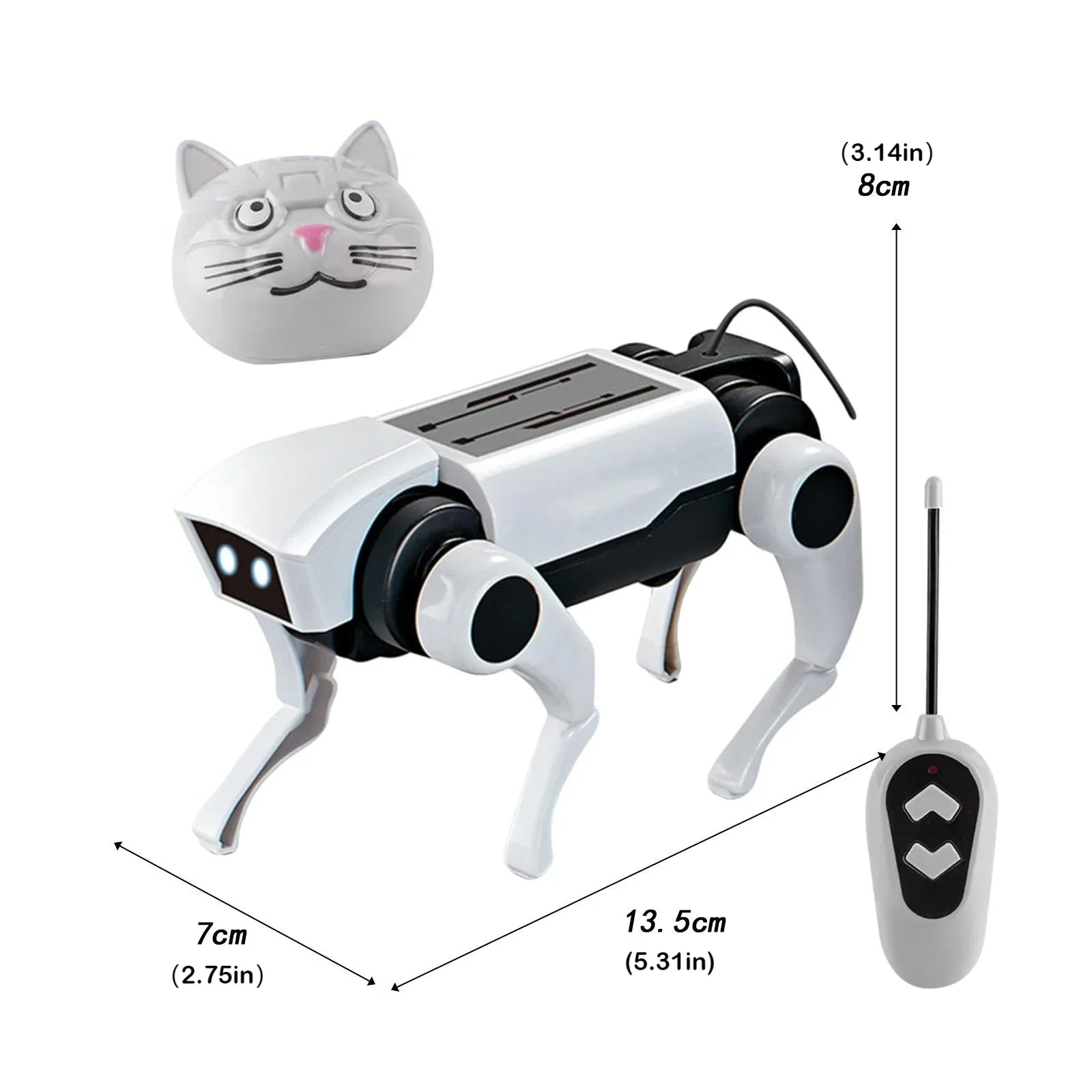 Robot de control remoto para niños, juguete mecánico con control remoto, enseñanza de ciencias, modelo de montaje DIY, juego de juguetes eléctricos para niños, regalo