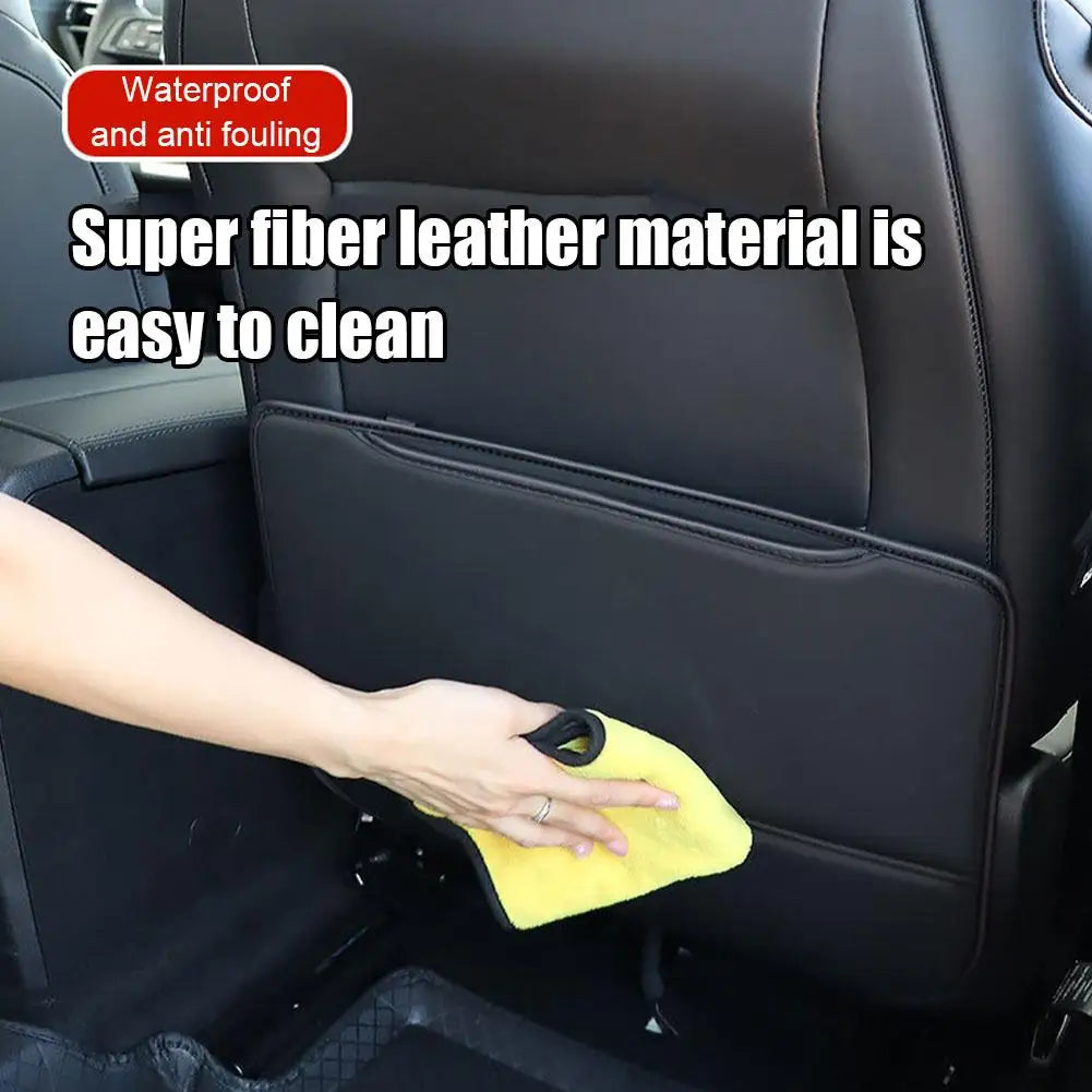 Protector de asiento de coche de alta calidad para niños, protector de respaldo de asiento de coche de cuero PU, protector de asiento de coche para niños, alfombrilla antideslizante para asiento trasero de coche