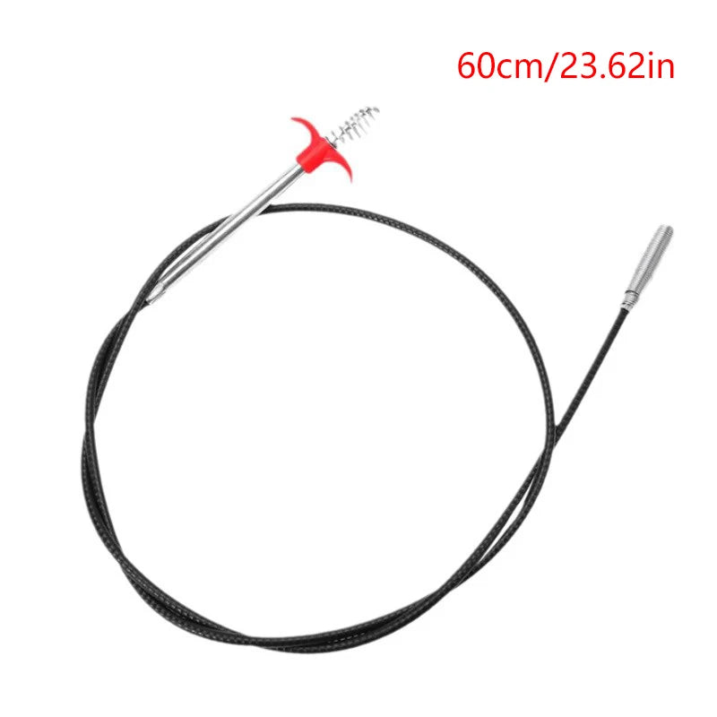 60-200cm Flexible Grabber Claw Pick Up Reacher Bendable Hose Hair Drain Clog Remover Tool For Litter Sink Drain Toilet