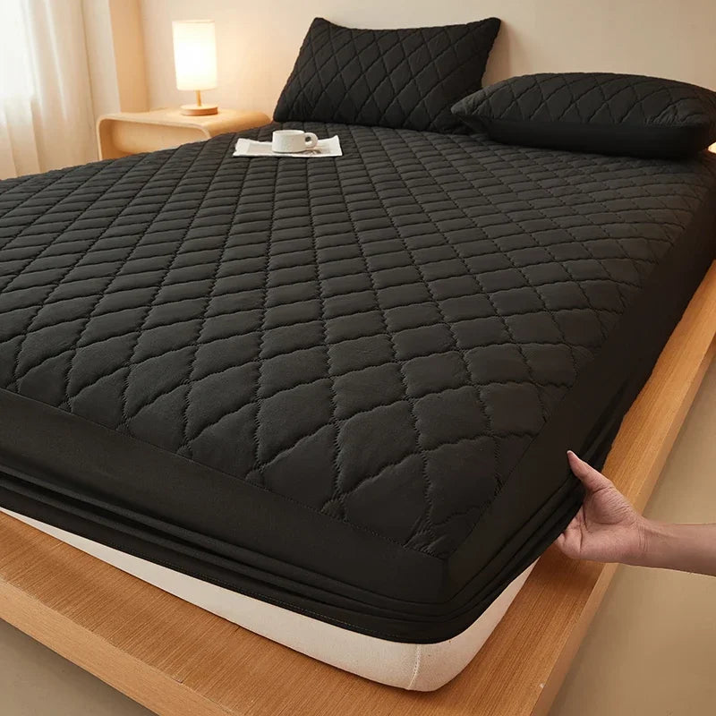 Vanntett madrassbeskytter Preget madrasstrekk Mykt, pustende, tilpasset madrasstrekk 120/150/180/220x200 Vaskbart
