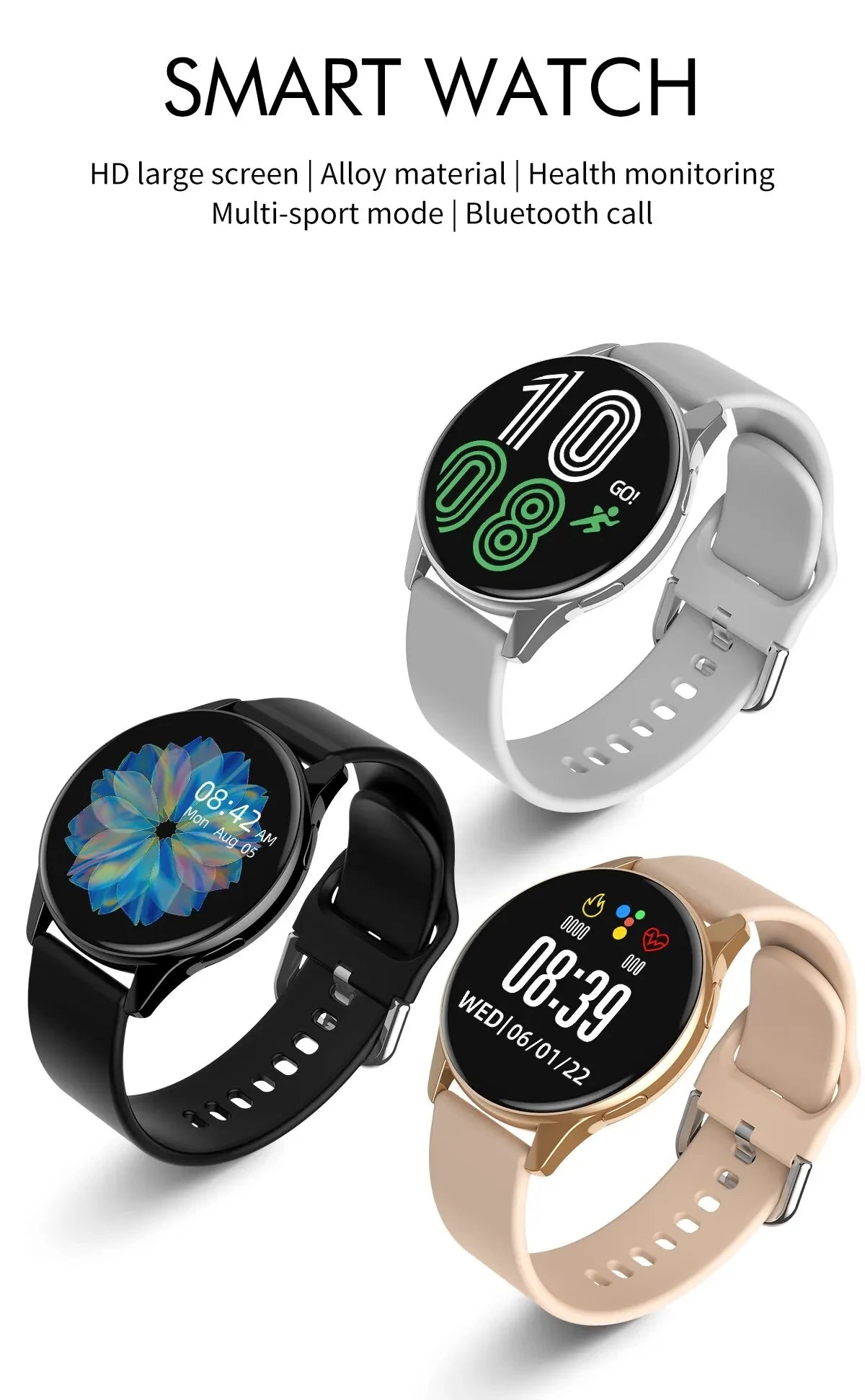 LIGE Nuevo reloj inteligente carga inalámbrica Smartwatch llamadas Bluetooth relojes hombres mujeres pulsera de fitness esfera personalizada + caja