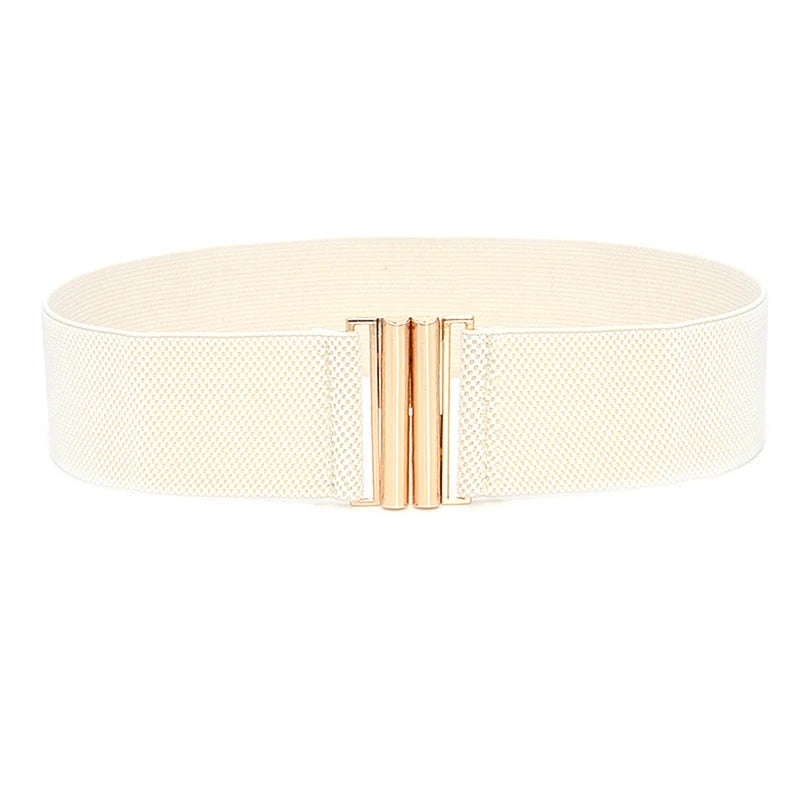 Ceinture en cuir PU métallisé pour femme