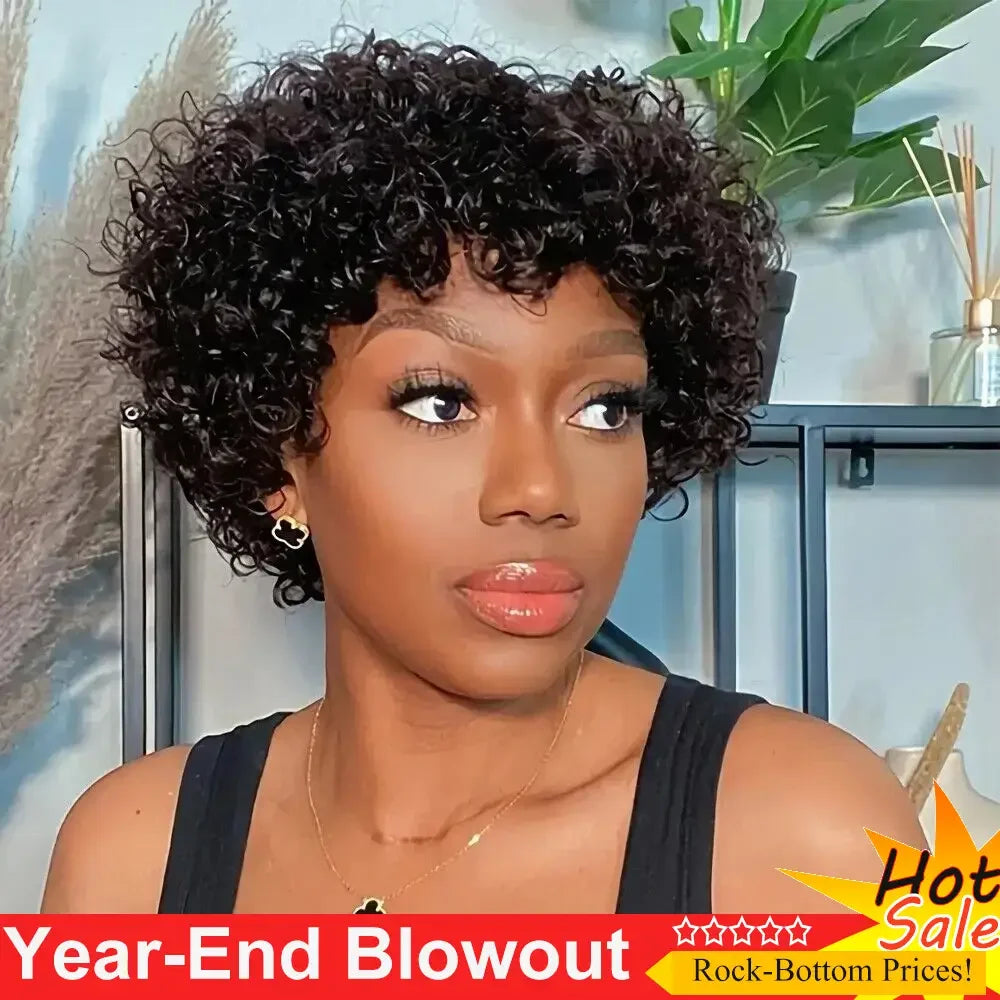 Jerry Curly Pixie Wig