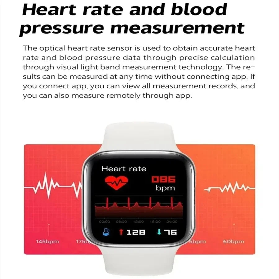 Nuevo Smartwatch para hombres Android IOS Teléfono Pantalla de 1.73" Llamada Bluetooth Monitoreo de oxígeno en sangre y presión arterial Reloj inteligente para mujeres