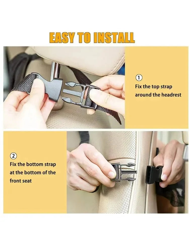 Organizador de almacenamiento para asientos de automóvil, multifuncional, tela Oxford, bolsa de almacenamiento multiusos para el respaldo del coche con soporte para tablet con pantalla táctil
