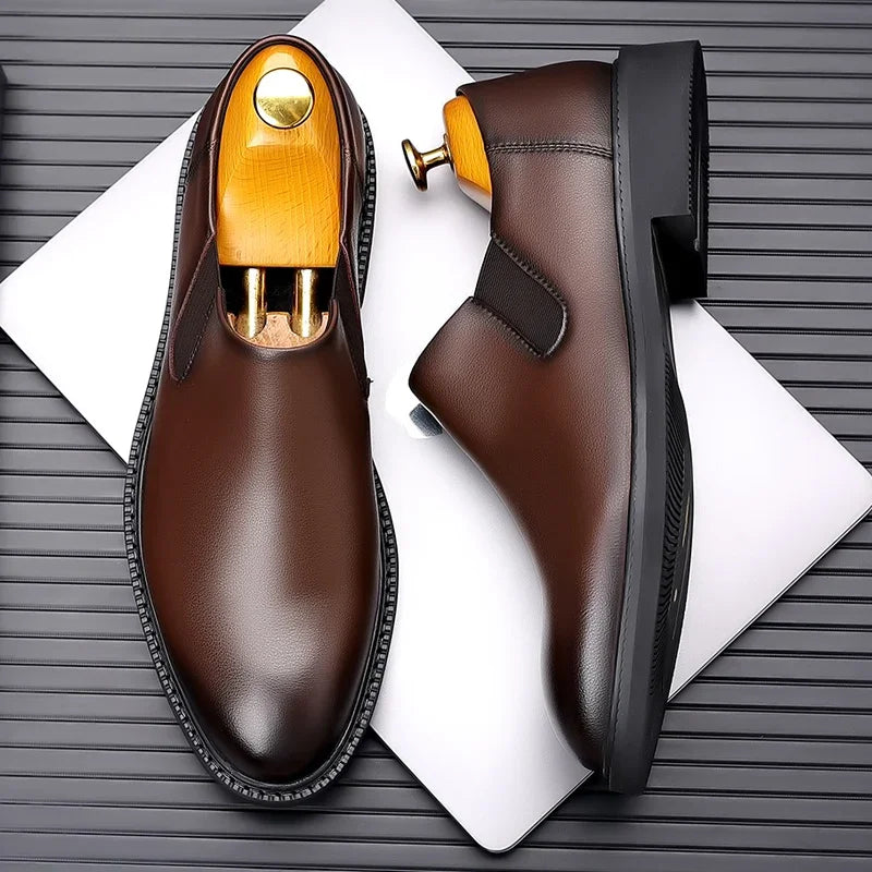 Zapatos formales italianos para hombre, zapatos de vestir de negocios de cuero para boda, zapatos Oxford para hombre, zapatos de oficina Scarpe Uomo Eleganti