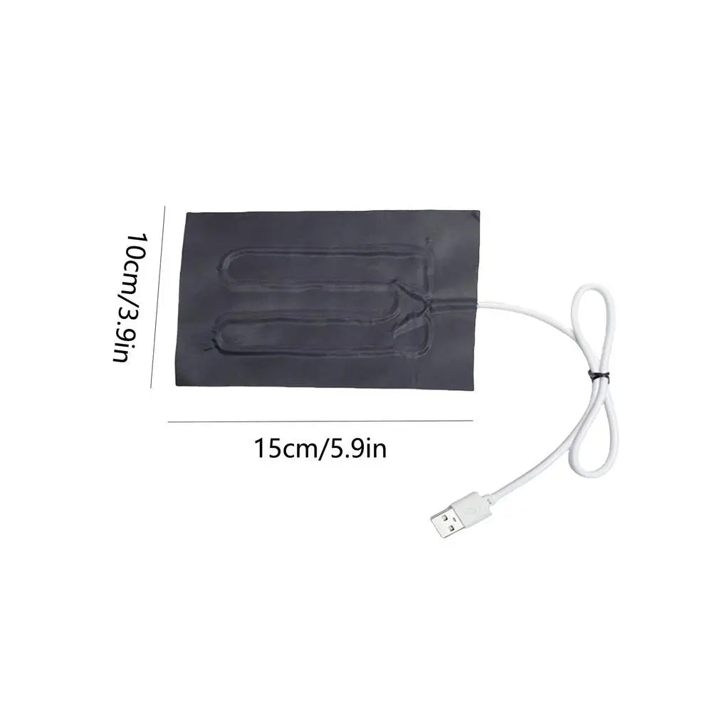 Almohadilla térmica de viaje, carga USB, almohadilla eléctrica suave con calefacción, cojín térmico multifuncional, suministros portátiles de calentamiento para invierno para