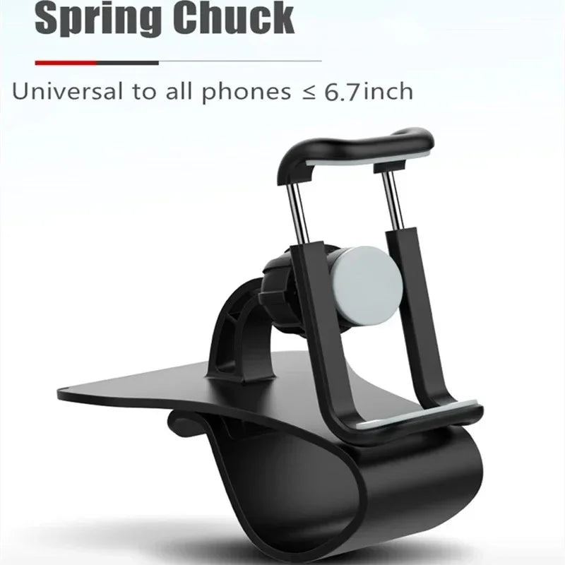 Soporte para teléfono de coche giratorio 360°, soporte universal para celular, soporte para salpicadero de coche con agarre automático, soporte fijo para teléfono móvil