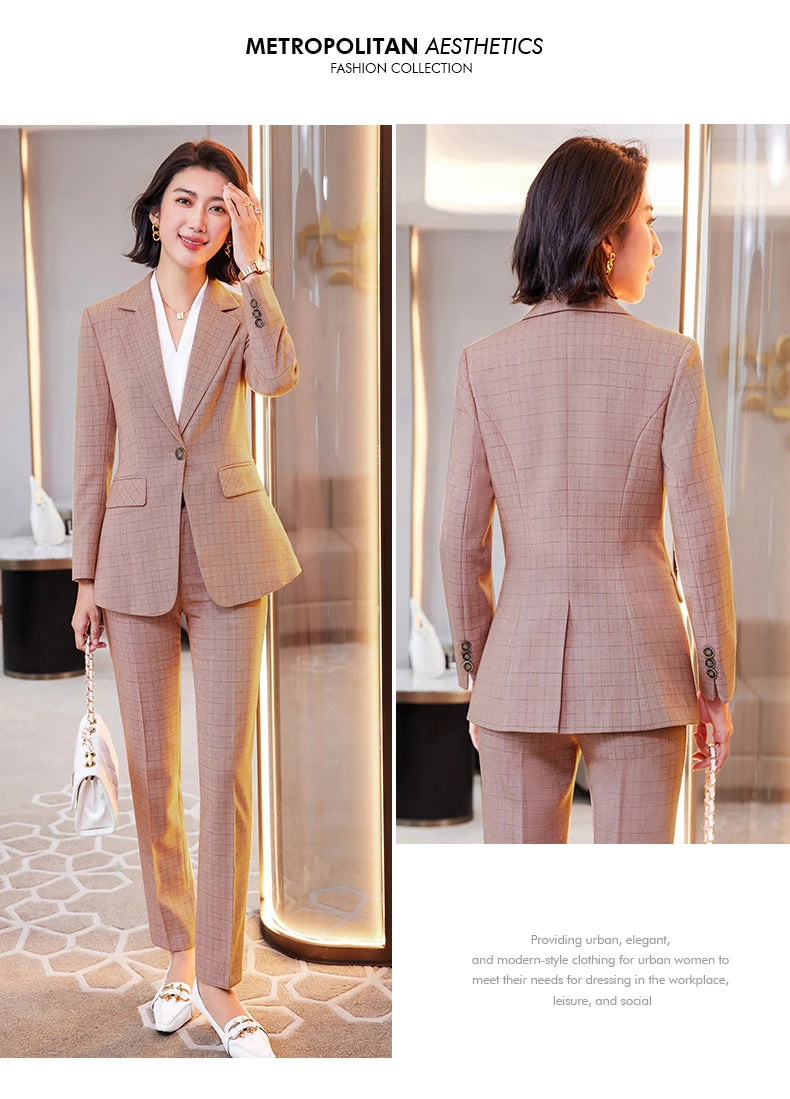 AIyssa - Profesjonell drakt for kvinner, høst- og vinterklær, nye bukser av høy kvalitet, showtid, øker temperamentet