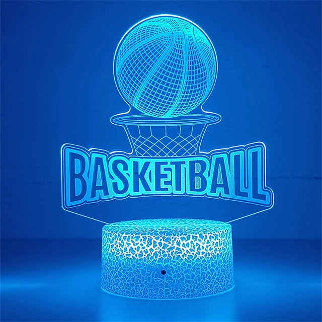 Lámpara de Ilusión 3D de Baloncesto – Genial, Moderna y Perfecta para Cualquier Habitación