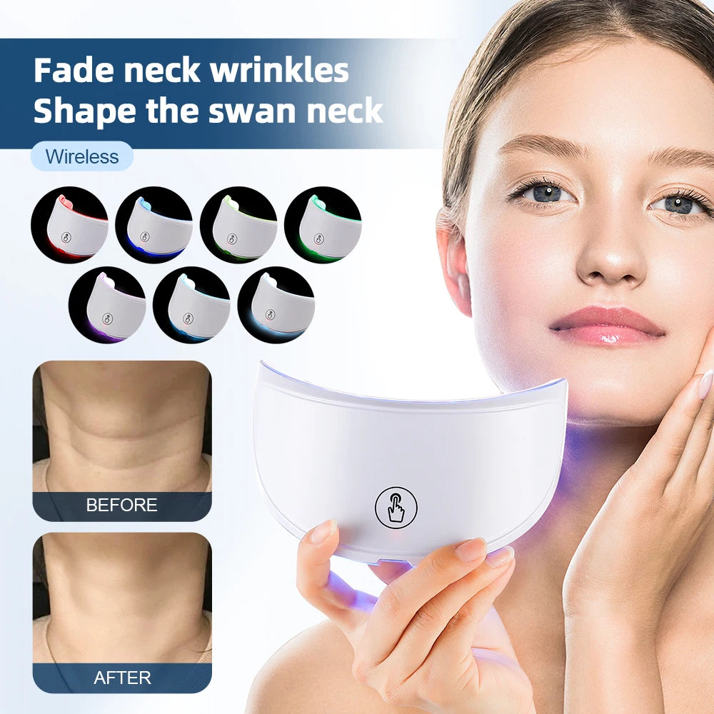 Appareil de beauté pour le visage et le cou à LED
