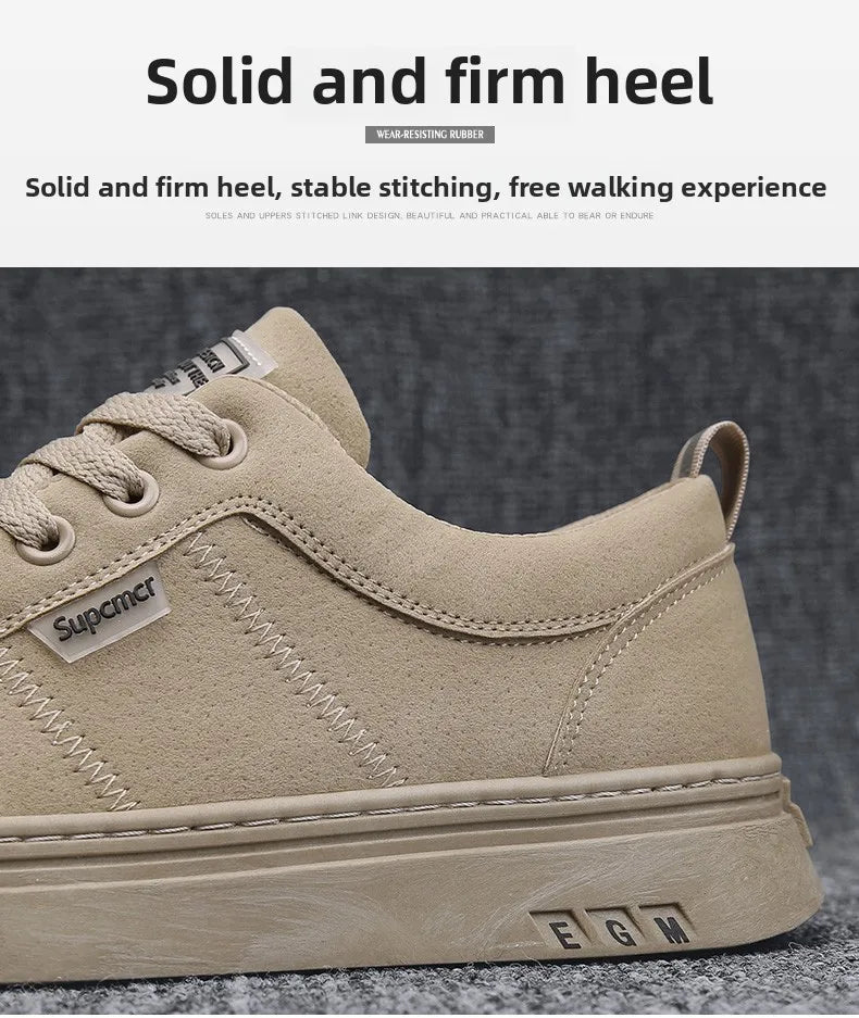 Zapatos de hombre nuevos, zapatos de seguridad de trabajo de primavera, antideslizantes, resistentes al desgaste, versátiles, informales, deportivos, de trabajo, zapatos de tabla para hombre